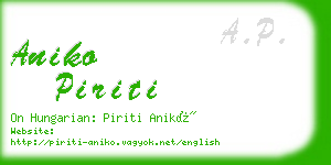 aniko piriti business card